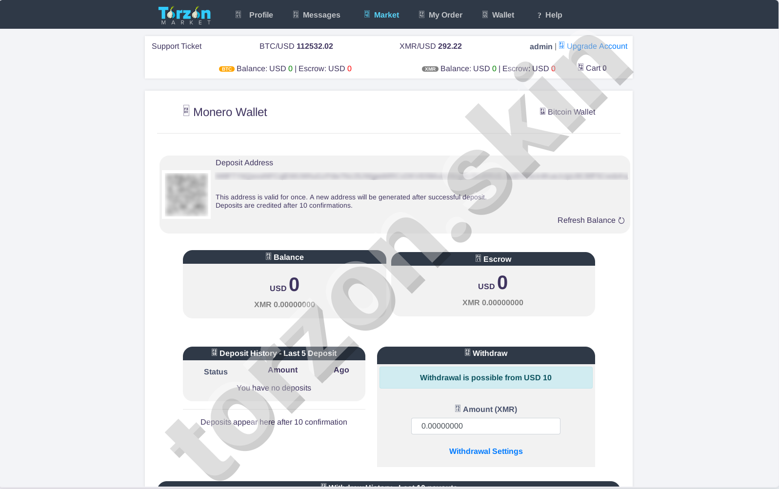 Torzon Market Monero Wallet Security